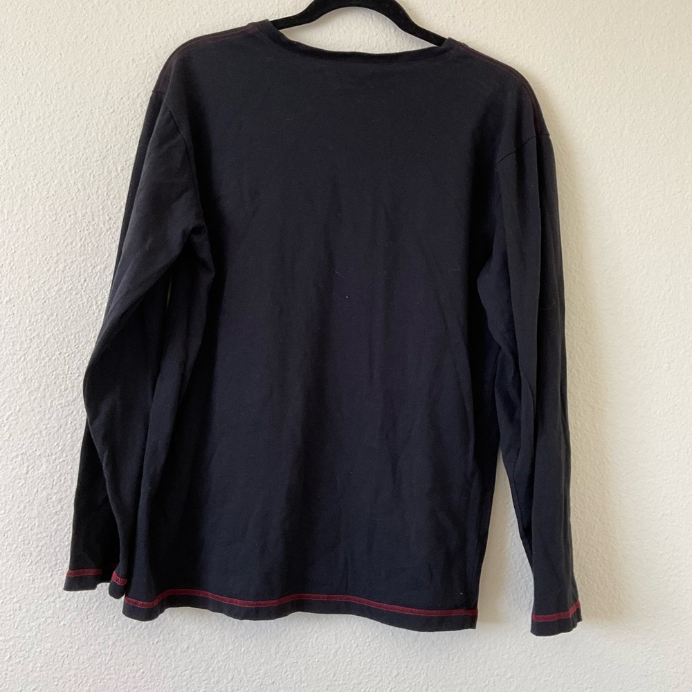 Men’s Woolrich Long Sleeve T-Shirt 100% cotton black - Picture 4 of 4